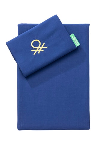 Parure de draps en coton 71 fils/cm² - Bleu marine