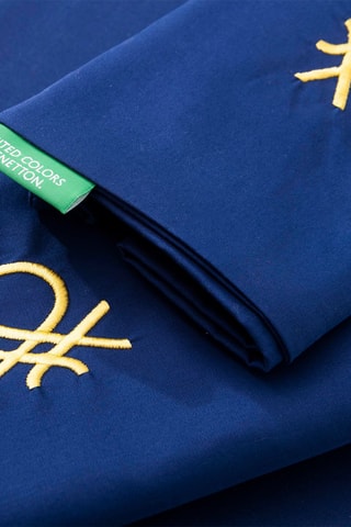 Parure de draps en coton 71 fils/cm² - Bleu marine