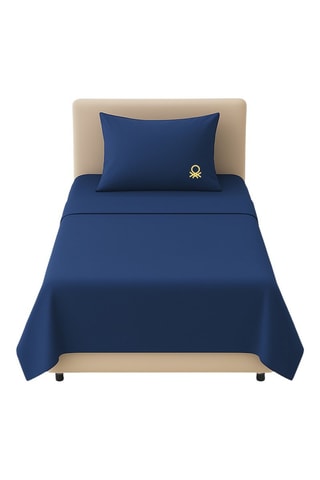 Parure de draps en coton 71 fils/cm² - Bleu marine