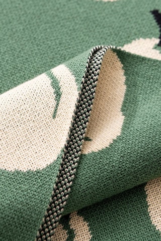 Plaid - Vert et crème - 140 x 190 cm