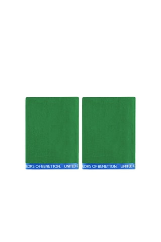 2 serviettes de plage Vert - 90 x 160 cm