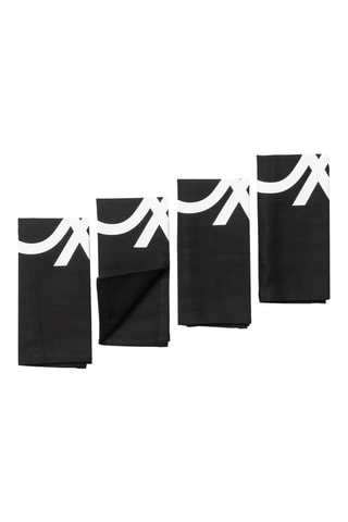 4 sets de table - Noir - 45 x 30 cm