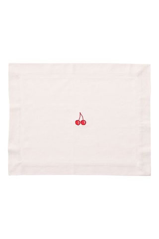 4 sets de table - Rouge et crème - 45 x 35 cm