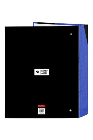 Classeur à anneaux - Bleu roi et noir - 27 x 60 x 33 cm