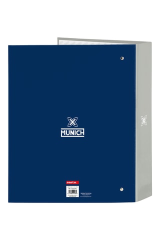 Classeur à anneaux - Bleu marine - 27 x 33 x 6 cm