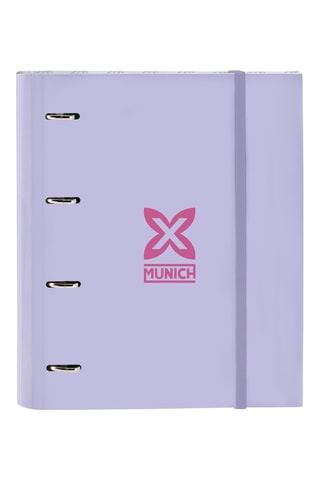 Classeur à anneaux - Mauve - 27 x 32 x 3,5 cm
