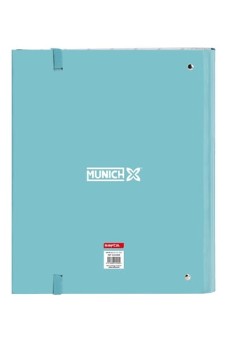 Classeur à anneaux - Turquoise - 27 x 32 x 3,5 cm
