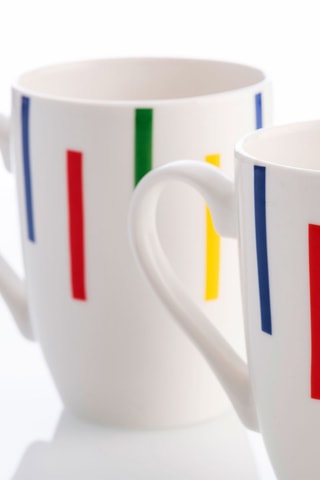 2 mugs en porcelaine - 36 cl