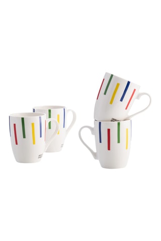 4 mugs en porcelaine - 36 cl