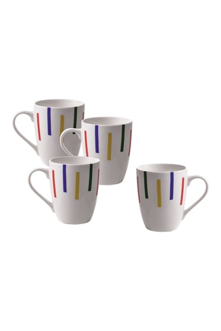 4 mugs en porcelaine - 36 cl