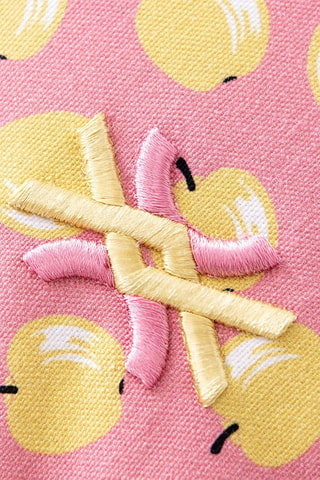 Coussin - Rose et jaune - 40 x 40 cm