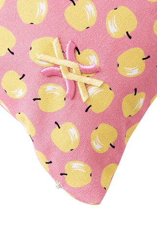 Coussin - Rose et jaune - 40 x 40 cm