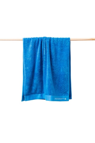 Drap de bain en coton biologique - Bleu - 90 x 150 cm