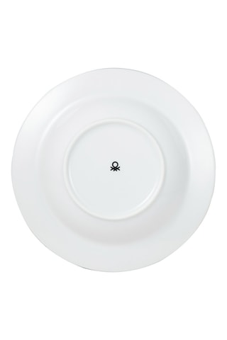 4 assiettes creuses en porcelaine - 21 cm