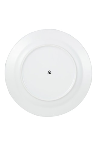 4 assiettes plates en porcelaine - 27 cm