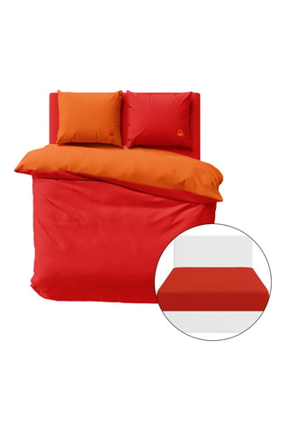 Parure de lit - Rouge et orange