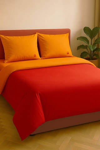 Parure de lit - Rouge et orange