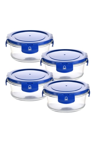 4 boîtes de conservation en verre borosilicate - 57 cl