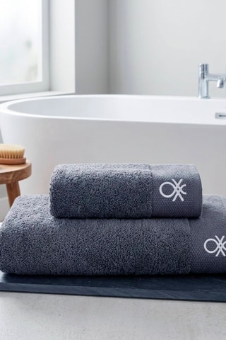 2 serviettes de toilette - Gris - 50 x 90 cm