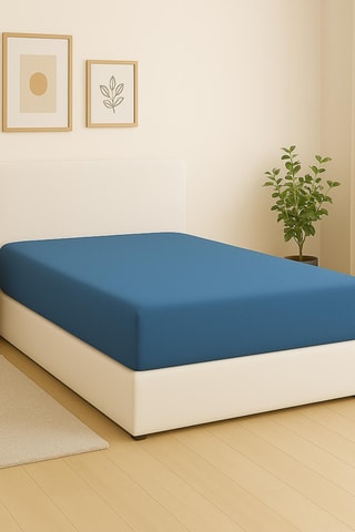 2 draps-housses Rainbow - Bleu