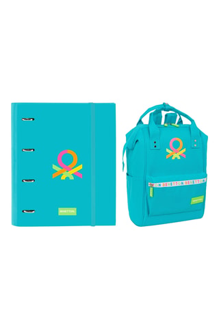 Trousse garnie - 32 pièces et Classeur à anneaux, Sac à dos - Bleu marine