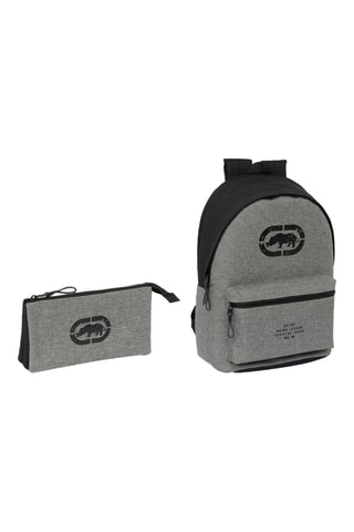 Sac à dos connecté et trousse - Gris