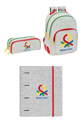 Classeur à anneaux, Sac à dos et Trousse - Gris