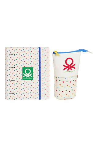 Trousse garnie - 32 pièces et Classeur à anneaux - Ecru