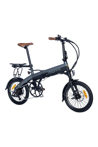Vélo de ville électrique pliable 18" Alu - Gris et noir - 1,5 à 2 m - Jusqu'à 50 km