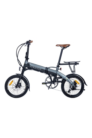 Vélo de ville électrique pliable 18" Alu - Gris et noir - 1,5 à 2 m - Jusqu'à 50 km