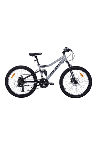 VTT Junior Rock FS 24" - Gris et noir - 135 à 150 cm - 21 vitesses