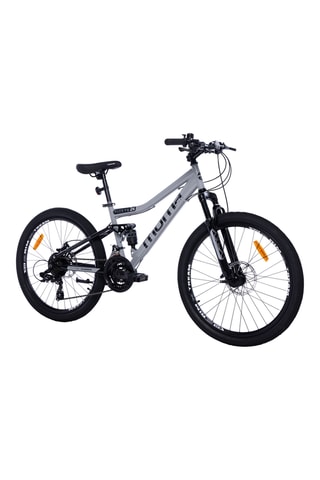 VTT Junior Rock FS 24" - Gris et noir - 135 à 150 cm - 21 vitesses