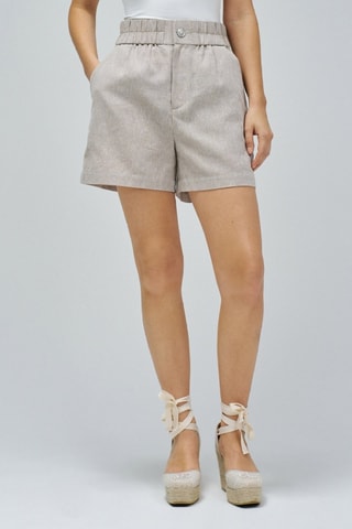 Short regular en lin - Beige