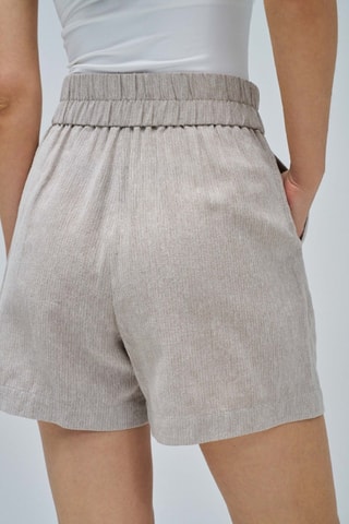 Short regular en lin - Beige
