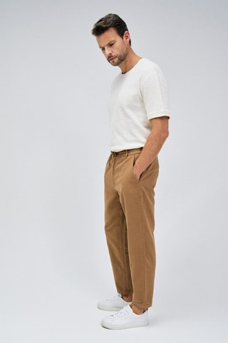 Pantalon regular - Marron
