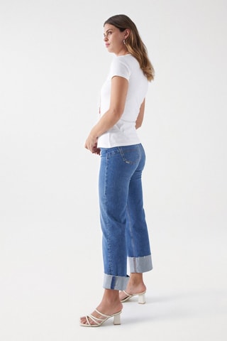 T-shirt slim - Blanc et rouge