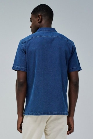 Chemise en lin - Bleu