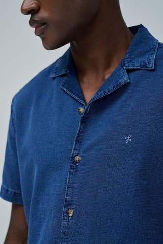 Chemise en lin - Bleu