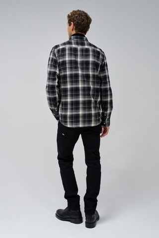 Chemise regular - Blanc, noir et gris