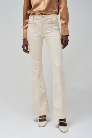 Pantalon flare - Beige