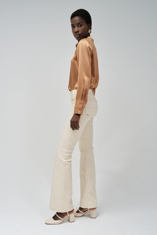 Pantalon flare - Beige