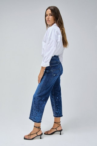 Jean push in - Bleu