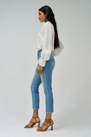 Jean 7/8 taille haute - Bleu