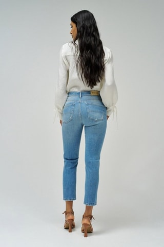 Jean 7/8 taille haute - Bleu