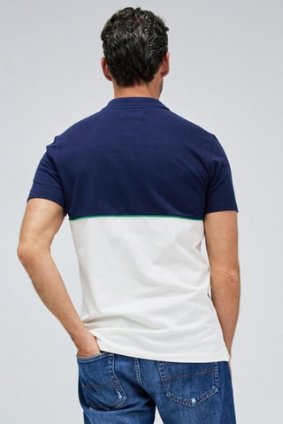 Polo regular - Blanc et bleu