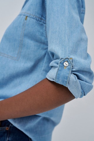 Chemisier loose en jean - Bleu