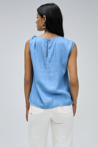 Top sans manches - Bleu