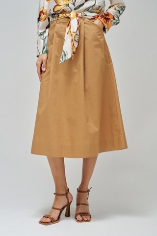 Jupe midi - Marron