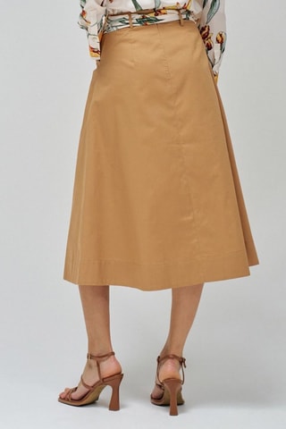 Jupe midi - Marron