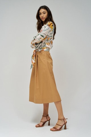 Jupe midi - Marron